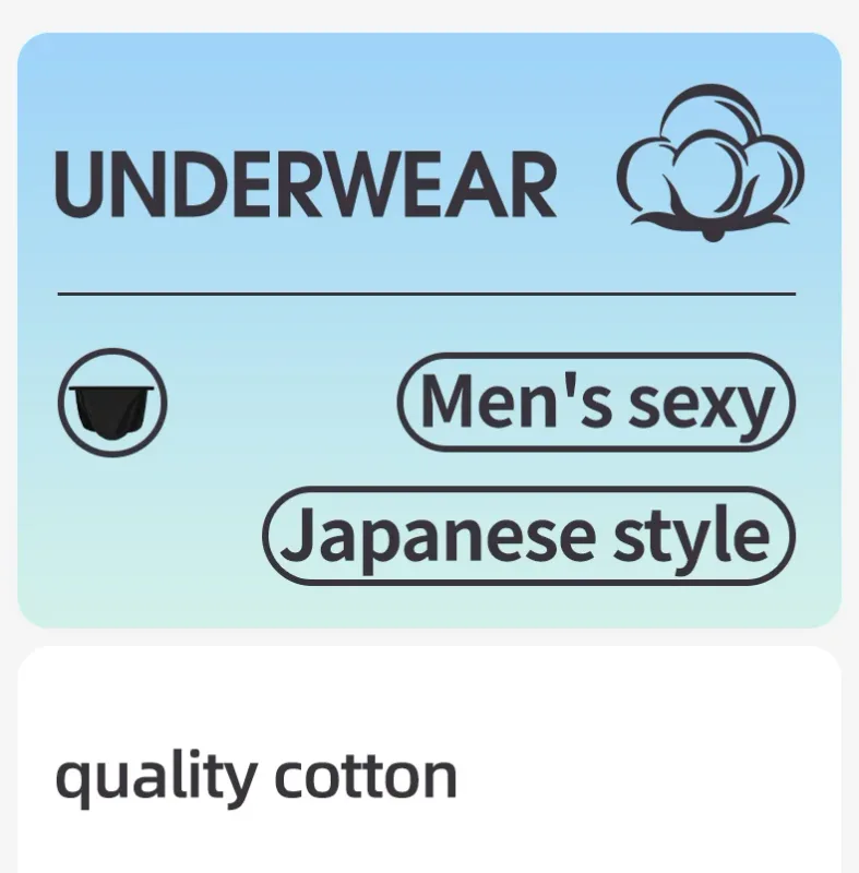 3PCS Men's Japanese Style Fundoshi Cotton Underwear, Breathable Comfort Sports Thong for Men, No Pouch, Sexy Loincloth Private — image 6