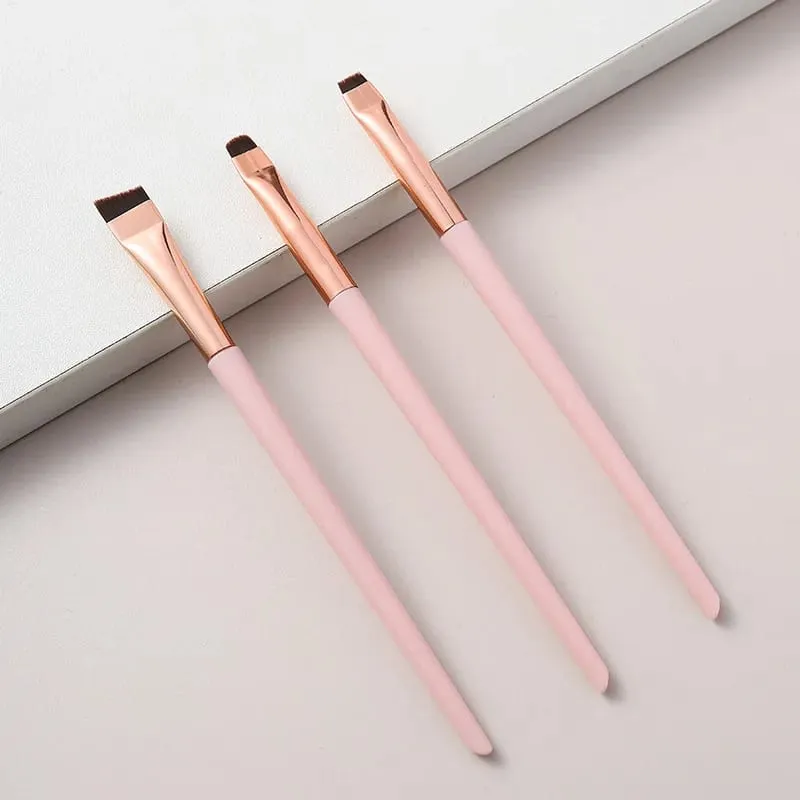 3pcs/set Blade Eyeliner Brush Eyebrow Brush Portable Flat Fine Eye Liner Brow Contour Makeup Brushes Makeup Brush Set — image 8