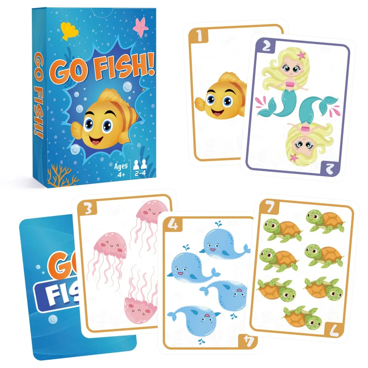 4 in 1 Kids Card Games: Go Fish Old Maid Memory Match Slap Jack; Birthday Gifts for Boys and Girls Ages 4+; Educational Game — image 5