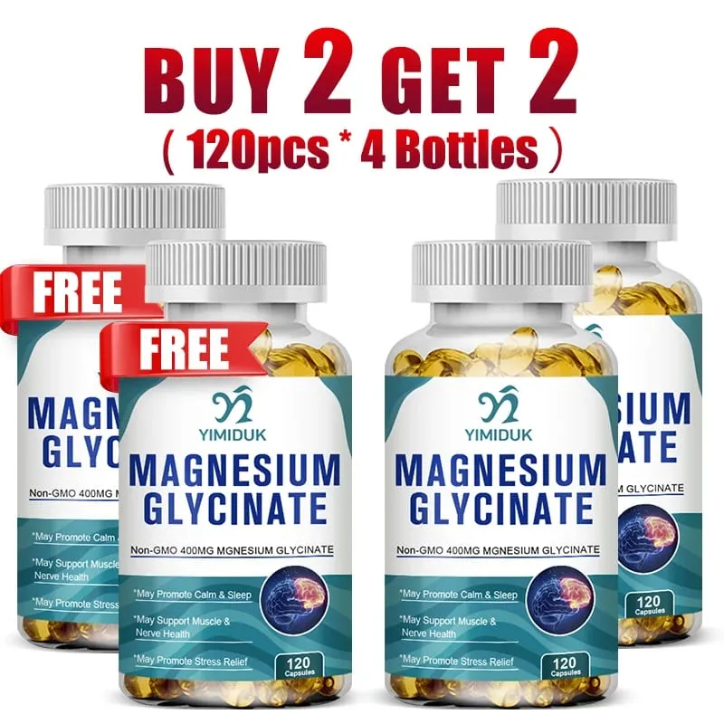 ซื้อ 1 แถม 1 ฟรี! อาหารเสริมแมกนีเซียมไกลซิเนตบริสุทธิ์สำหรับการนอนหลับลึกและบรรเทาความเครียดช่วยผ่อนคลายกล้ามเนื้อและระบบประสาท — image 9
