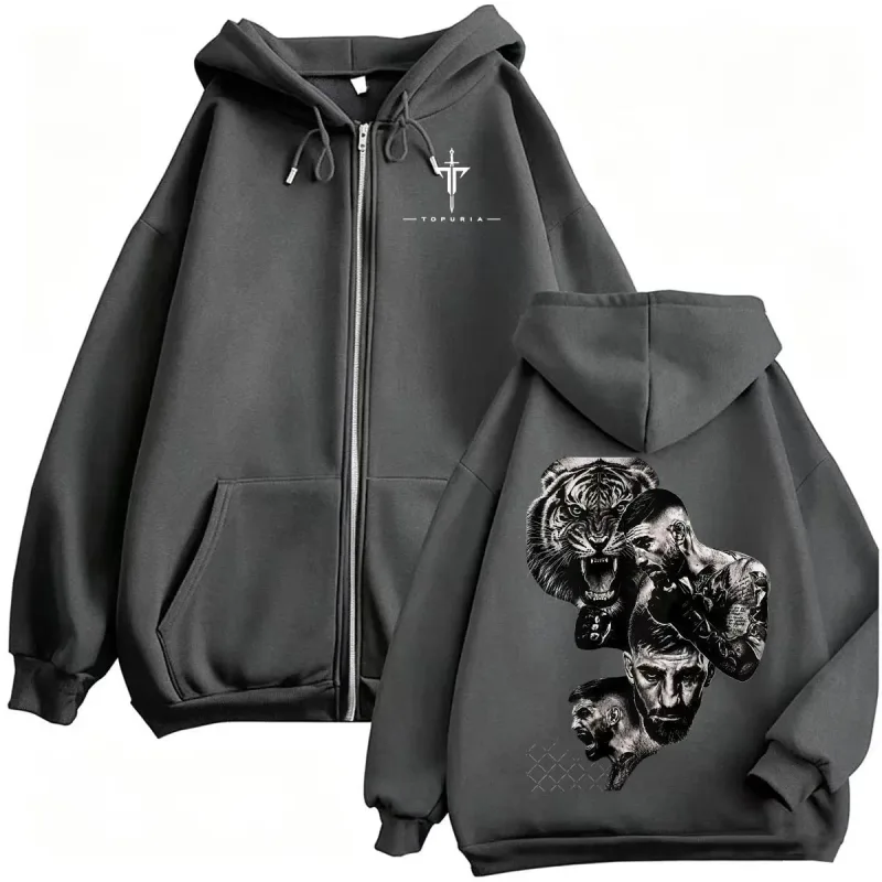 El Matador Ilia Topuria Fan Gifts Zipper Hoodies Men's Clothing Retro Classic Sweatshirts Jacket Coats Long Sleeve Zip Up Hoodie — image 4