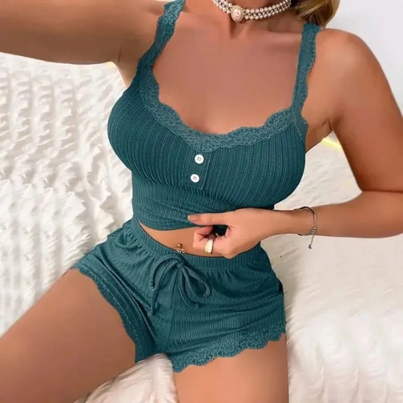 Women Pajama Sets Pijama Pajamas Woman Summer Set Sexy Women Sleepwear for Sleeping Women's Trousers Sleep Lounge Underwear — image 10
