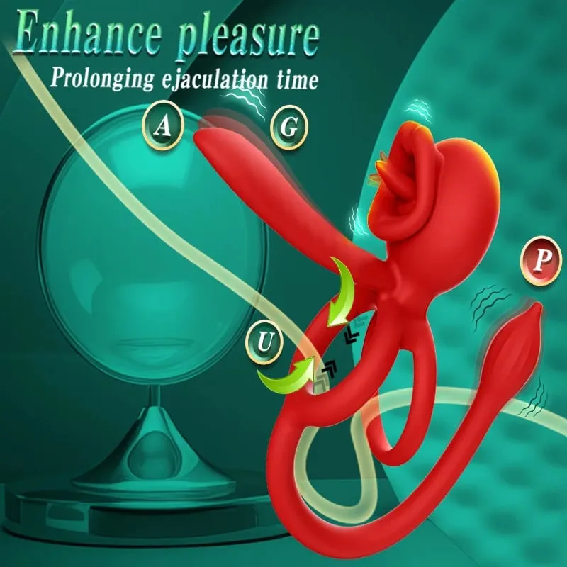 Vibrating Cock Ring App Control Penis Ring Vibrator with Vibrating Butt Plug 9 Vibration Modes Couples Sex Toy Clit Stimulator — image 2