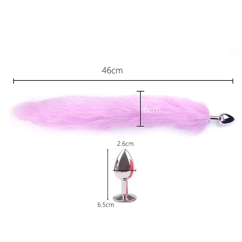 Plush Rabbit Tail Fox Tail Anal Plug Metal Butt Plug Prostate Massager BDSM Cosplay Erotic Sex Toy for Women Adults Sex Toy Gift — image 5