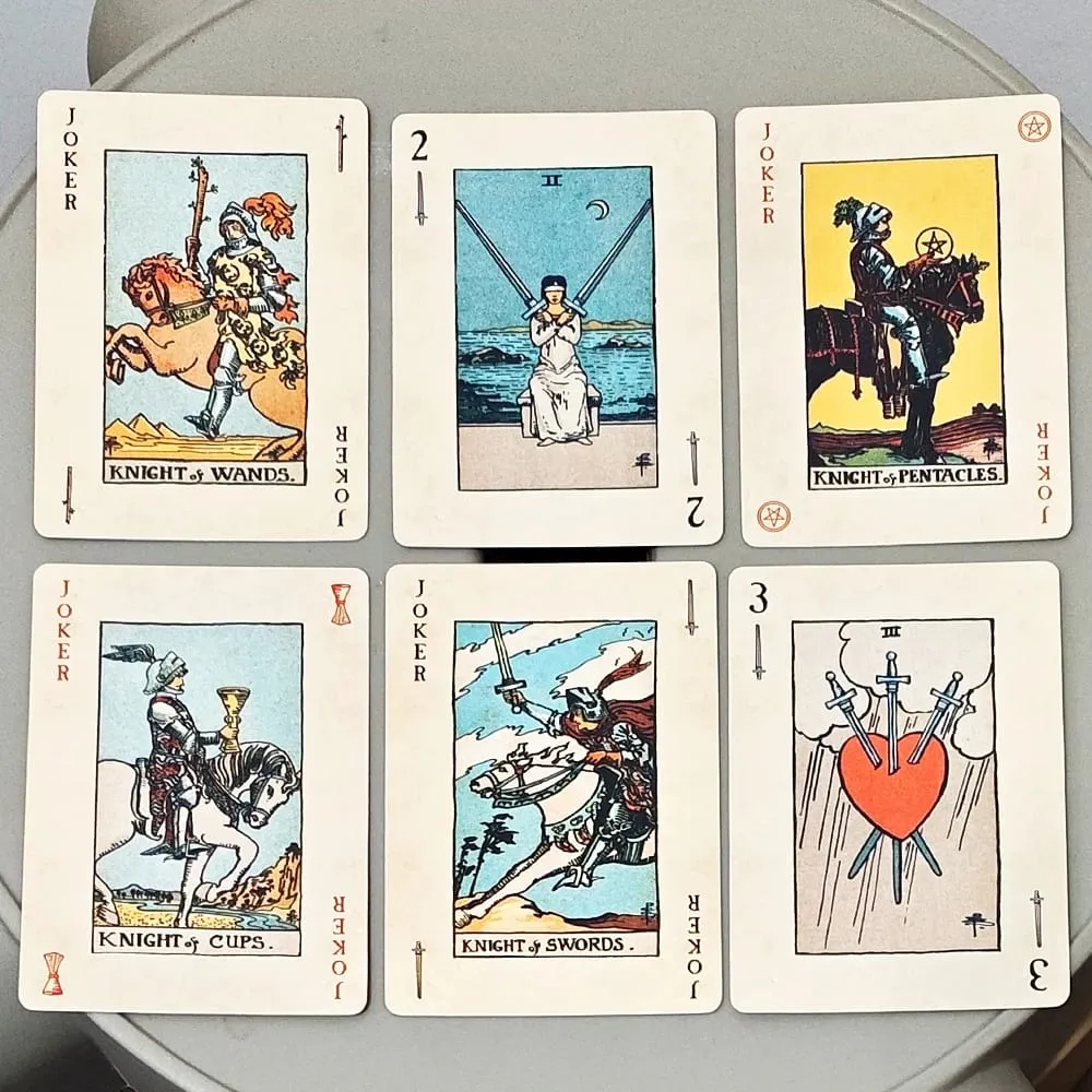 RWS Playing Card Deck: 9*6cm 78-Card Poker Deck Illustrated with RWS Images Combines Tarot and Playing Cards Double-embossed — image 6