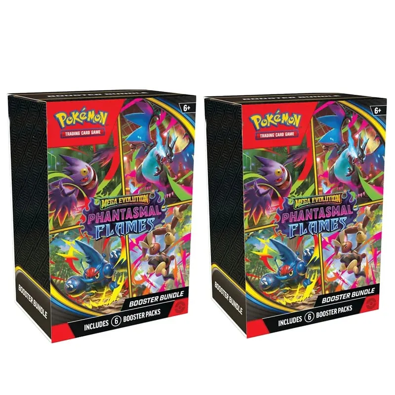 Scarlet Violet 151 Pokemon PTCG English Mega Phantasmal Flames Booster Bundle Version ME02 Trainer Box Collected Trading Cards — image 2