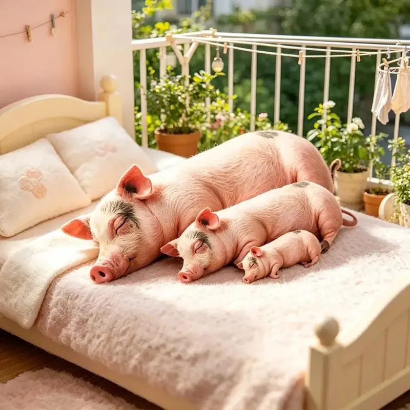 Pig Shaped 3D Plush Pillow Super Soft Comfortable Fabric Decorative Cushion for Living Room Sofa Bed