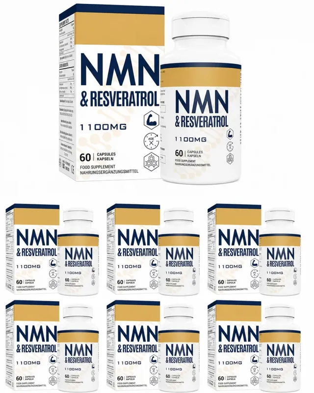 NMN+Resveratrol 60 Capsules Powerful Antioxidant Supplement for Heart Health & Anti-Aging Enhanced with Black Pepper Extract — image 13
