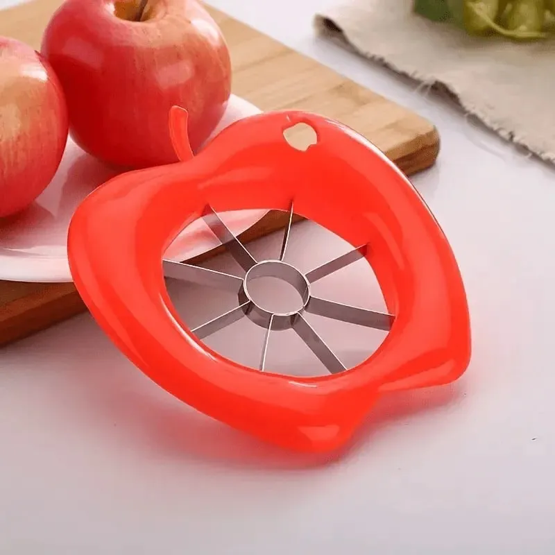 1pc Stainless Steel Apple Slicer - Manual Square Blade Kitchen & Dining Tool Ideal for Outdoor/Camping Outdoor kitchenware
