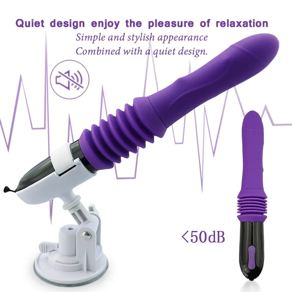 Wireless Remote Control Telescopic Cannon Machine Women's Pull-out Vibration Massage Orgasm Masturbation Device Adult Sex Toy