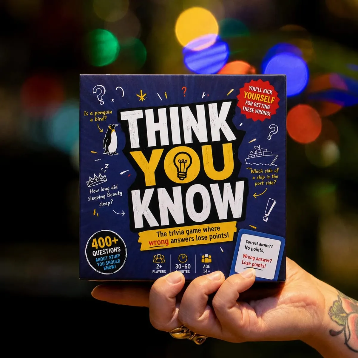Funny Trivia Card Game Everyday Knowledge Challenge Brain Teaser Party Game Fast Thinking Question 400 Questions 110 Cards — image 2
