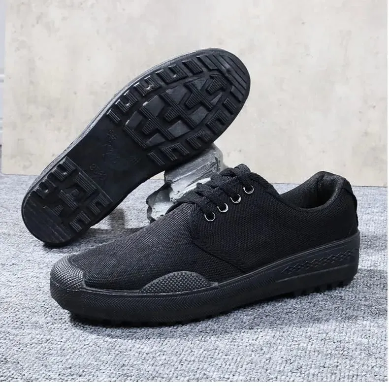 Durable Men Labor Insurance Shoes Anti-smash Safety Sneakers Wear-resistant Rubber Sole Breathable Tactical Training Shoes Work — image 3