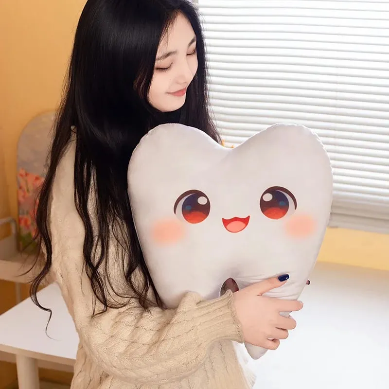 Simulation Lovely Tooth Plush Toys Cute Expression White Teeth Stuffed Soft Pillow Funny Sofa Cushion Gift For Children Gifts — image 9