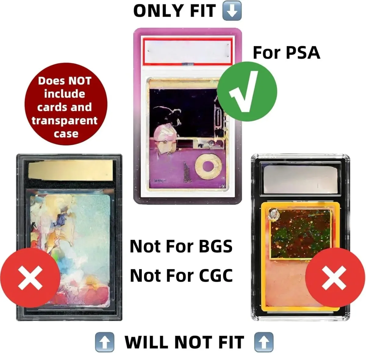 Gradient Silicone Bumper Case Guard Protector Display Sleeves Skin TPU for PSA 35PT Graded Card Slab Sports Game Storage Holder — image 2
