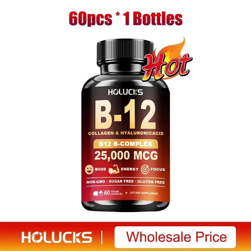 Vitamin B12 Complex Supplement Benefit Brain & Heart Function Support Memory Learning Metabolism Helps Boost Natural Energy