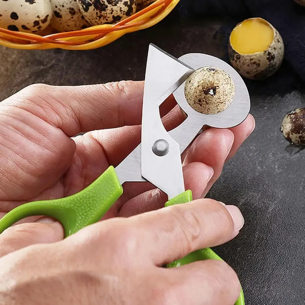 1-20PCS Stainless Steel Quail Egg Scissors Egg Shell Cutter Opener - High Quality Steel Blades Brand New Durable Egg Slicer Tool — image 5