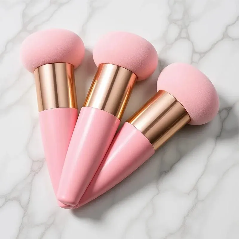 New Mushroom Head Makeup Brush Puff Beauty Makeup Sponge With Handle Make-up for Fashion Women Professional Makeup Tools Puff — image 2