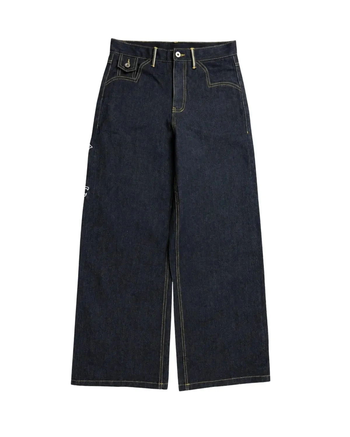 Men Japanese Koi Fish Embroidered Wide Leg Jeans Sukajan Baggy Denim Pants Loose Streetwear Hip Hop Casual Trousers For Male New — image 8