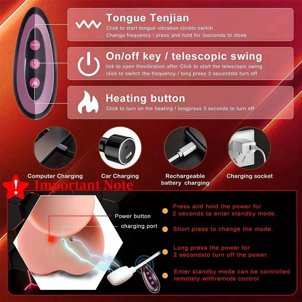 Realistic Dildo Telescopic Vibrator Silicone Penis Masturbation for Women Thrusting Dick Adult Heating Remote Control Sex Toys