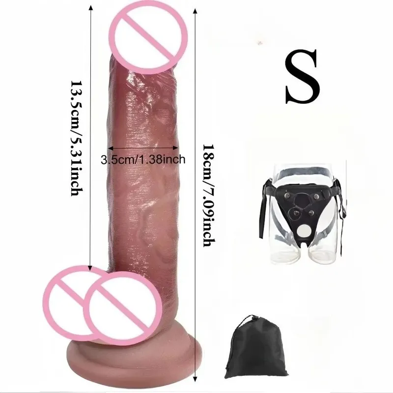 Wearable Strap on Realistic Dildos for Women G Spot Vagina Stimulation Big Penis Butt Plug Anal Masturbators Products Sex Toys