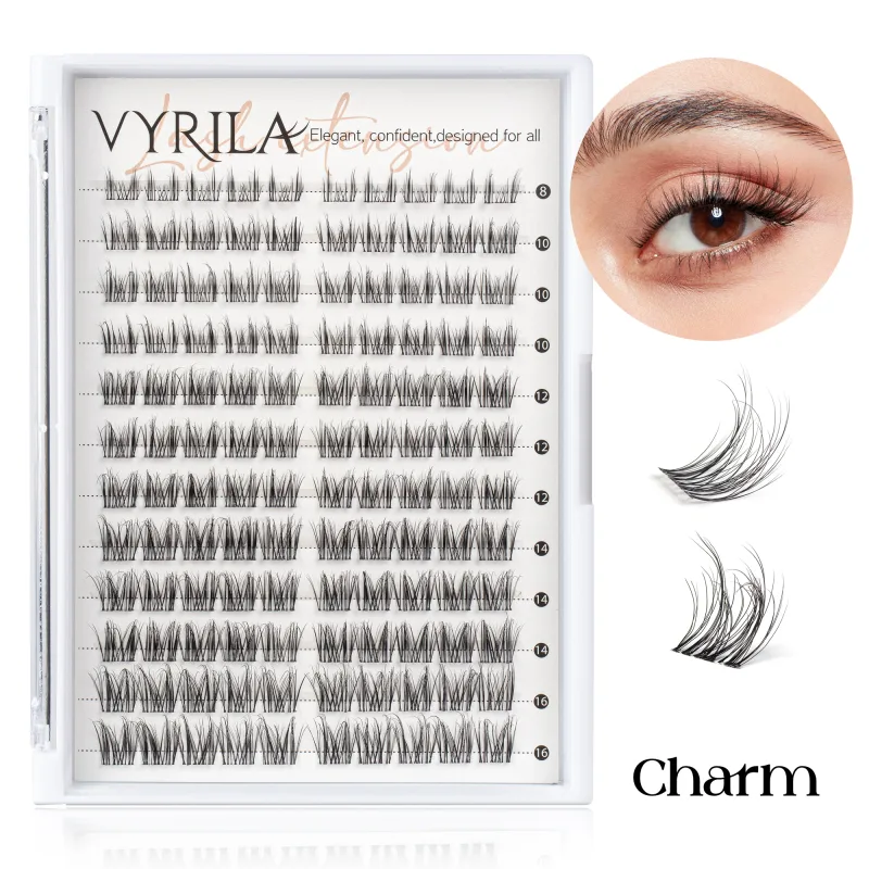 Individual Lashes Cluster C Curl Mix Lash Clusters 3D Wispy DIY Extension Eyelash 0,1mm Super Thin Band Resuable Natural Lashes — image 9