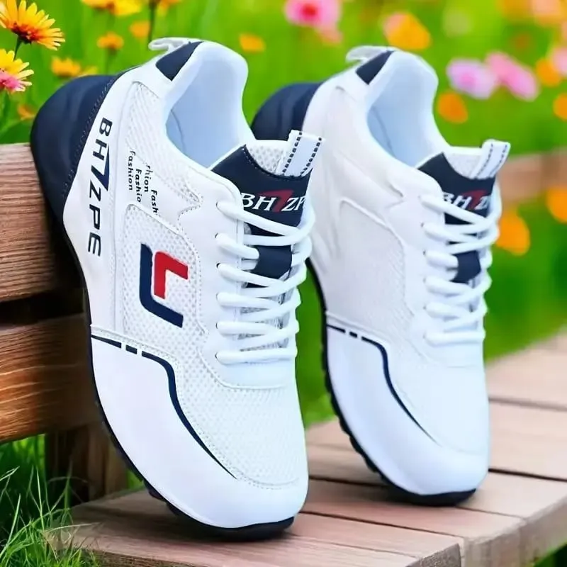 Men's Fashionable Low-Top Color-Blocked Breathable Mesh Running Sneakers — image 1