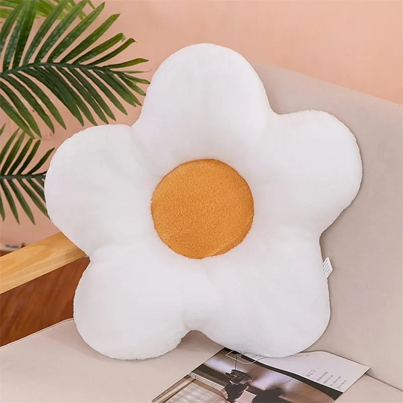 Practical 35cm Kawaii Colorful Flower Plush Pillow Cushion Soft Sunflower Plant Mat Stuffed Sofa Bed Sleeping Back Decor Gifts — image 11