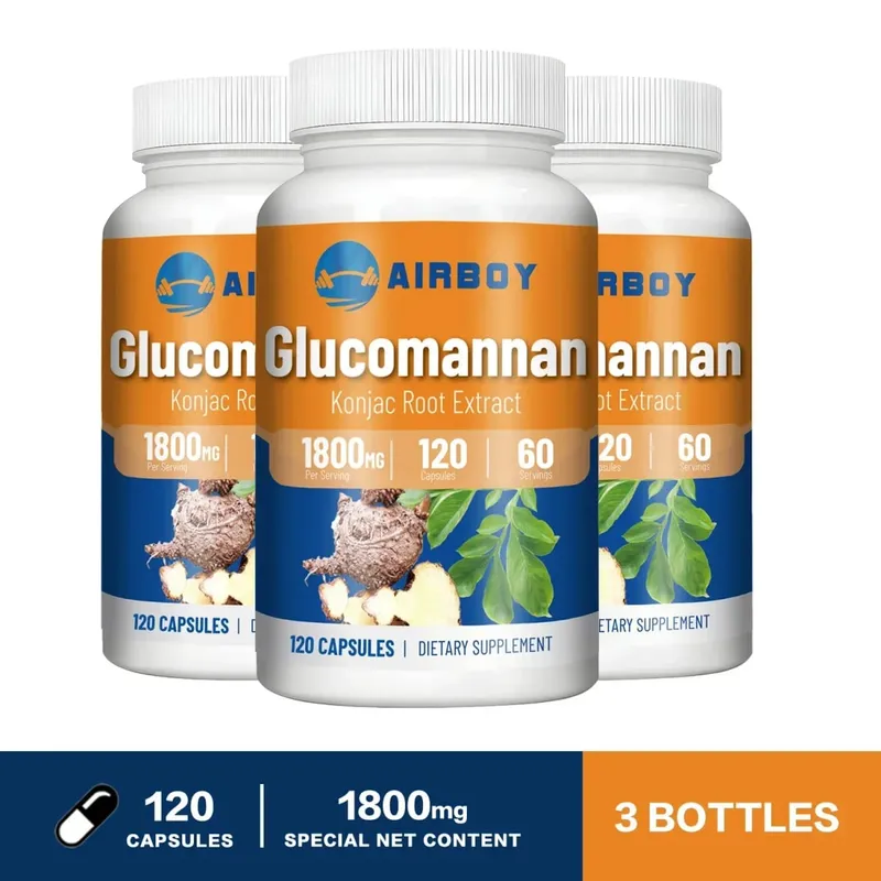 Glucomannan 1800mg - Promotes Energy Production Increases Satiety Appetite Suppressant Supplement — image 10