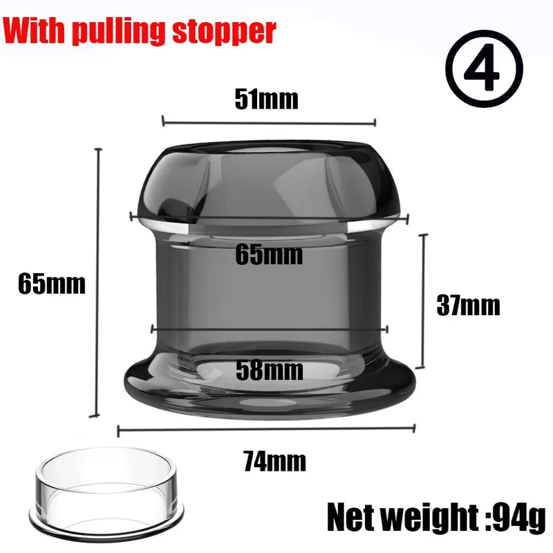 Hollow Speculum Peeking Anal Beads Vagina Butt Plug Ass Expander Tunnel Transparent Anus Dilation BDSM Sex Toy for Gay Couples — image 14