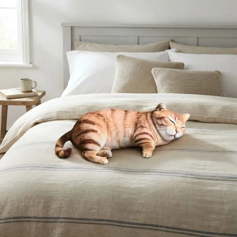 Plush Material Animal Body Pillow PP Cotton Filled Soft Texture Poultry Throw Pillows Cat Pattern 40cm Size — image 8