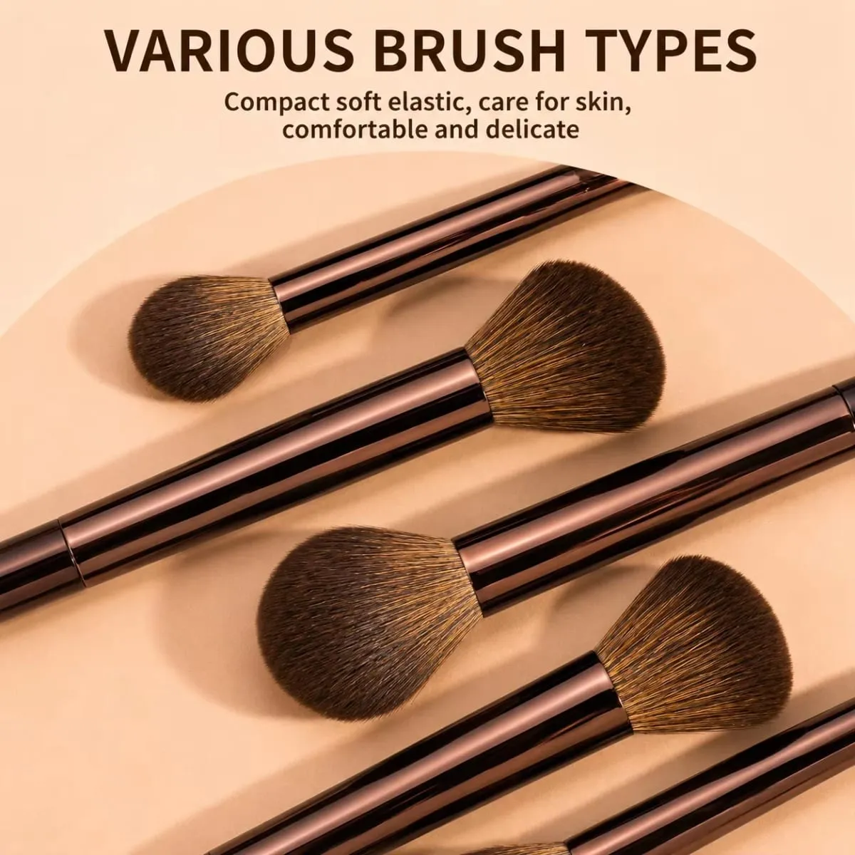 16pcs Makeup Tools Including 13pcs Makeup Brushes Set + 1pc Makeup Bag + 2pcs Air Puff Accessories Foundation Brush Blush Brush. — image 6