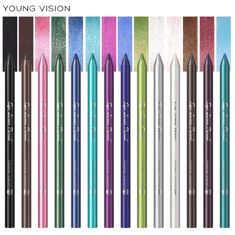 14 Color Eyeliner Pencil Pearlescent Matte Dark Purple Red Eye Liner Waterproof Long Lasting High Pigment Eyeshadow Makeup — image 7