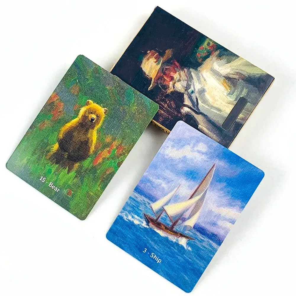 New Oracle Deck A 38 Oil Painting Style Cards Vibrant Illustrations Perfect For Divination Spiritual Practices & Gift Giving — image 1