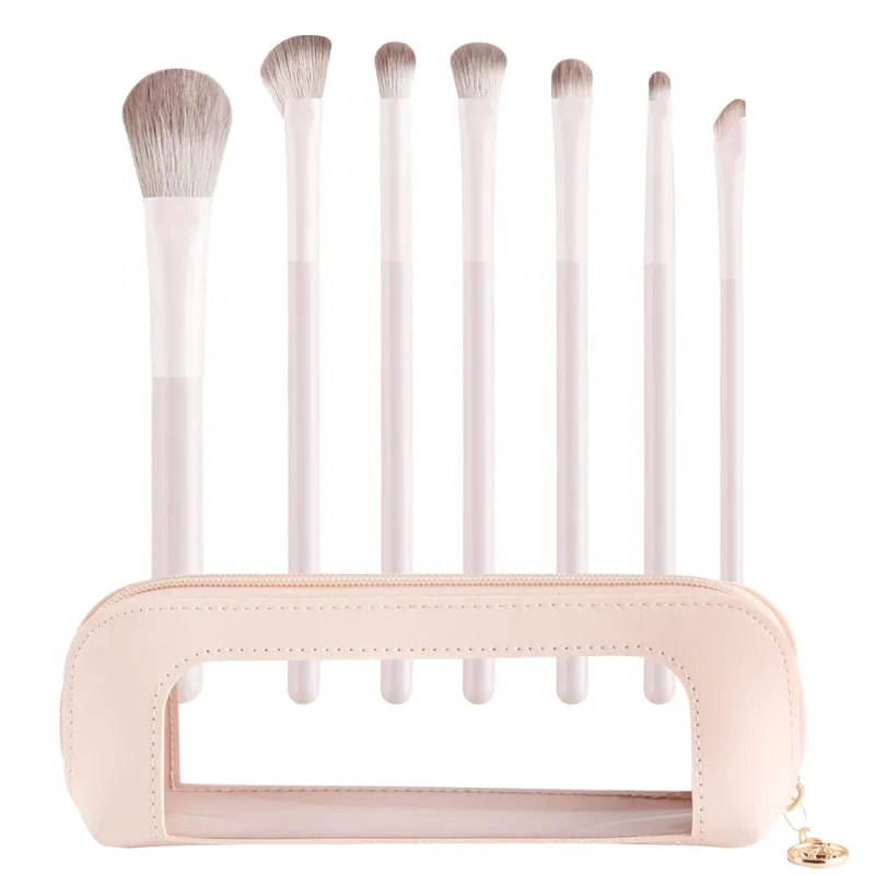 13Pcs Soft Bristle Beige Makeup Brushes with Large Round Powder Brush Detail Eyeshadow Brush Nose Shadow Brush + Storage Bag S — image 9