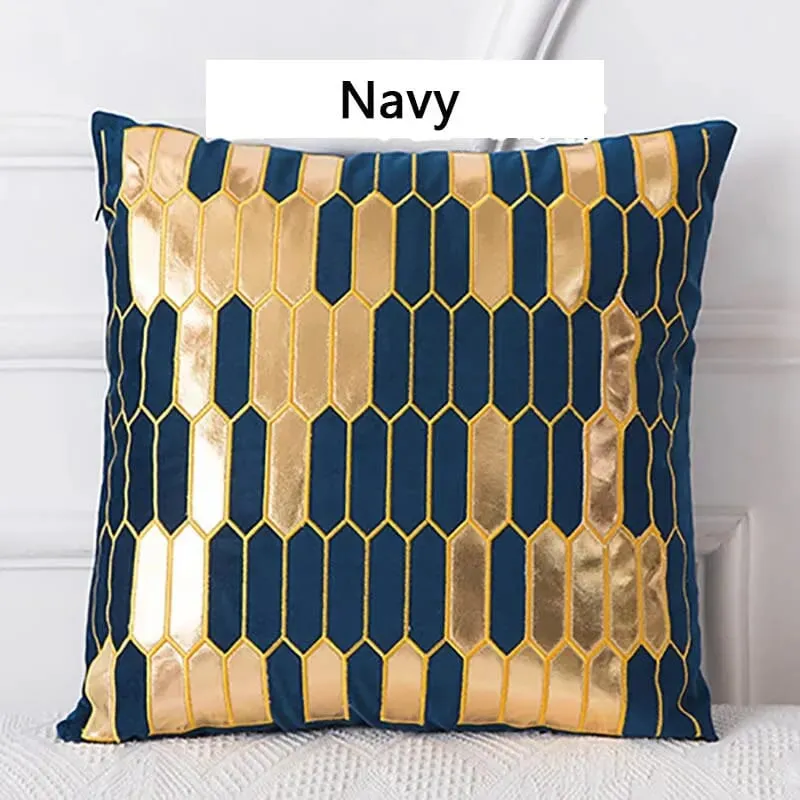 45x45cm Luxury Velvet Cushion Cover Bronzing Soft Decorative Pillow Set for Bedroom Sofa Home Decoration — image 9