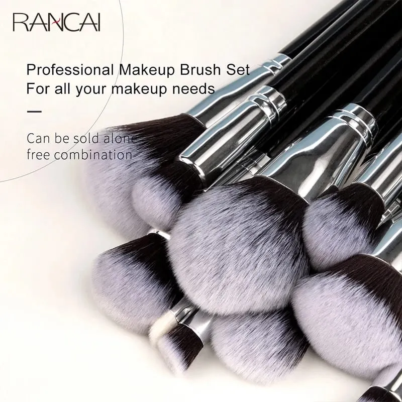 Professional 40Pcs Makeup Brushes Set Soft Synthetic Bristle Powder Blending Contour Eyebrow Eyeshadow Fan Foundation Brush — image 4