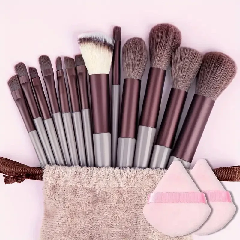 13Pcs Makeup Brushes Tool Set Cosmetic Powder Eye Shadow Foundation Blush Blending Beauty Make Up Brush For Makeup Starters Gift — image 10