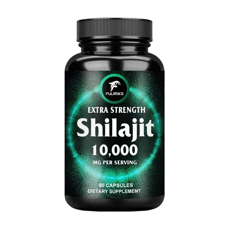 Fulimiks Shilajit 10000mg Caapsules with Pure Himalayan Extract & Fulvic Acid Support Daily Vitality Stamina Overall Health