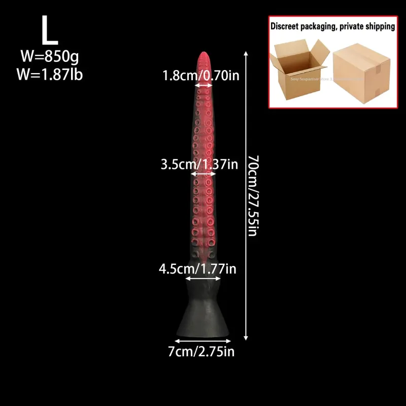 50-100cm Super Long Anal Whip Octopus Anal Plug Silicone Suction Cup Bdsm Buttplug Dilatdor Anal Xxl Sex Toys Women Men Sex Sho — image 11