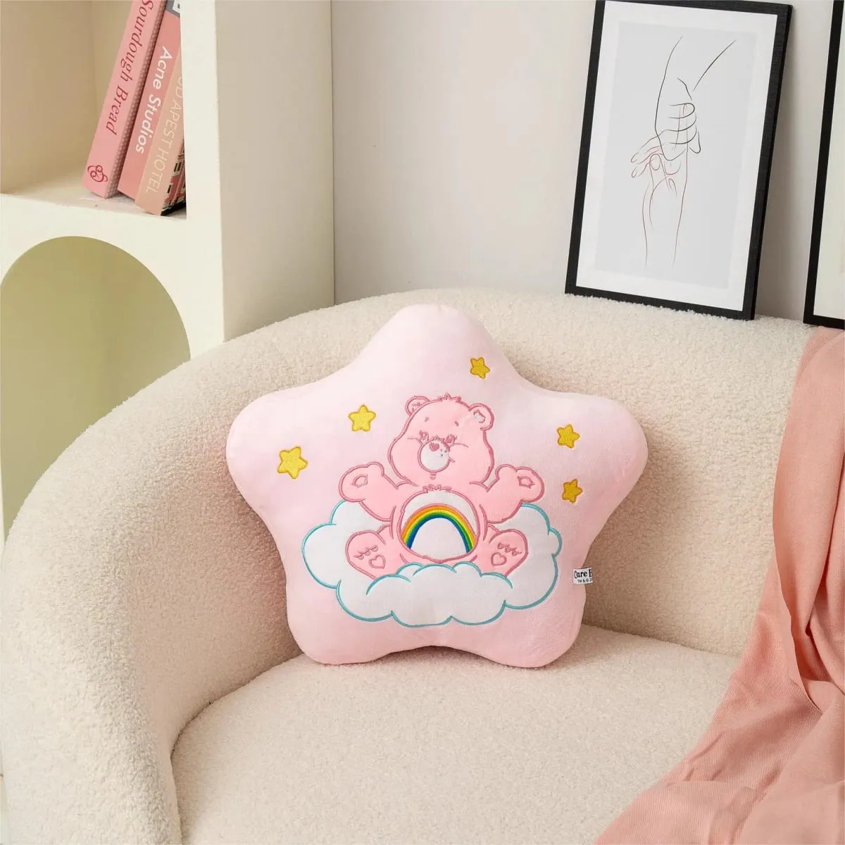 Care Bears Rainbow Bear Plush Pillow Star Moon Sun Heart Home Decor Stuffed Toys Dolls Cartoon Plush Decoration Pillow — image 7