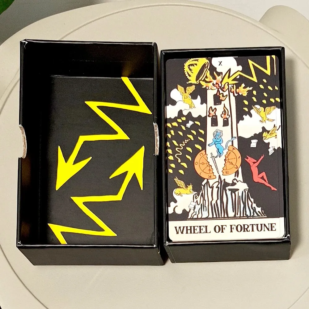 Bộ bài Tarot Takeover Tower 12*7cm trong hộp cứng cáp Bộ bài Tarot 79 lá độc đáo để chuyển đổi & giải phóng Hai mặt nổi — image 2