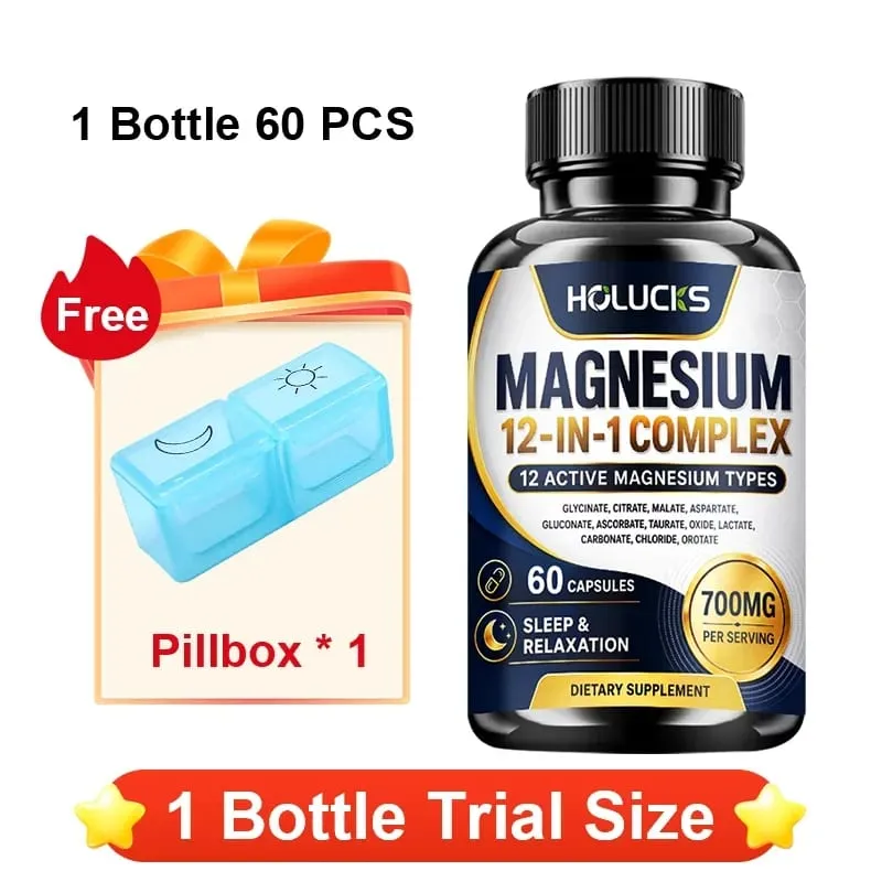 Advanced Magnesium Supplement with Citrate & Malate Magnesium Support Immune Heart Joint Teeth & Bone Health Gut Health