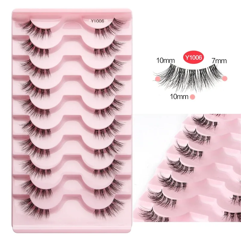 Một Nửa Mi Mắt Mèo Hàng Mi 3D Tự Nhiên Có Cánh Cấp Mắt Kéo Dài Hàng Mi Mắt Cáo Hàng Mi Giả Chồn Hàng Mi Trang Điểm — image 11