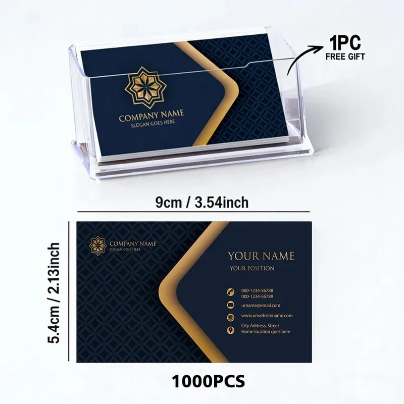 200/500/1000pcs Customizable Cards Personalized Business Cards with Acrylic Storage Box Matte Film Thank You Invitations — image 9