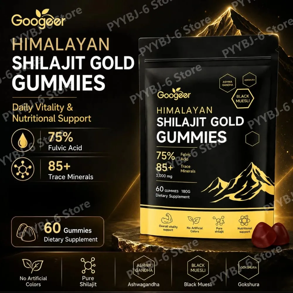 Himalayan Shilajit Gold 60 Gummies Minerals Formula รองรับการเพิ่มพลังงานและความมีชีวิตชีวาของร่างกาย ผลิตภัณฑ์เสริมอาหารจากธรรมชาติ — image 2