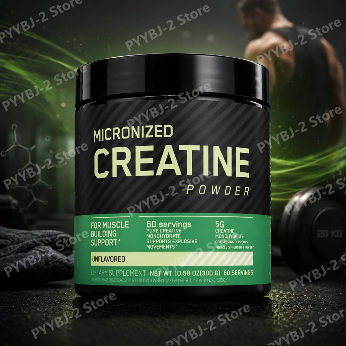300g Creatine Monohydrate Powder Support Strength Muscle Performance Sports Beverages Usee Support Fitness Nutrition Supplement — image 2