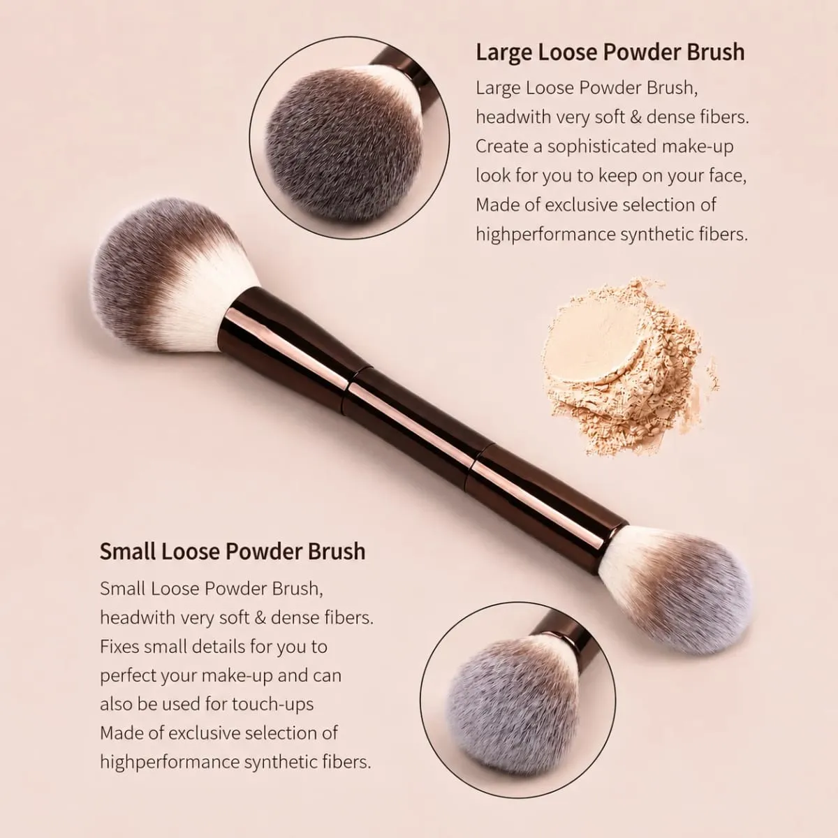 6pcs Makeup Brushes Set Professional Straight Line Liquid Foundation Makeup Brush Foundation Brush Blush Brush Loose Powder Bru — image 3