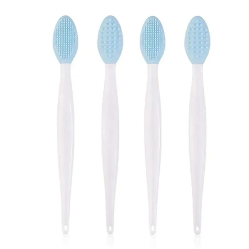 En gros 4 pièces nouveau Design de mode nez Double face outil Silicone lèvres gommage exfoliant brosse pinceaux de maquillage ensemble de pinceaux de maquillage — image 10