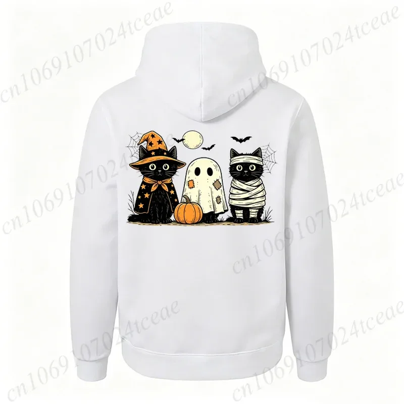 Black Cat Pumpkin Hoodies Ghots Gothic Fall Cat Sweatshirts Sweatshirts Halloween Spooky Season Tracksuits Halloween Party Gift — image 6
