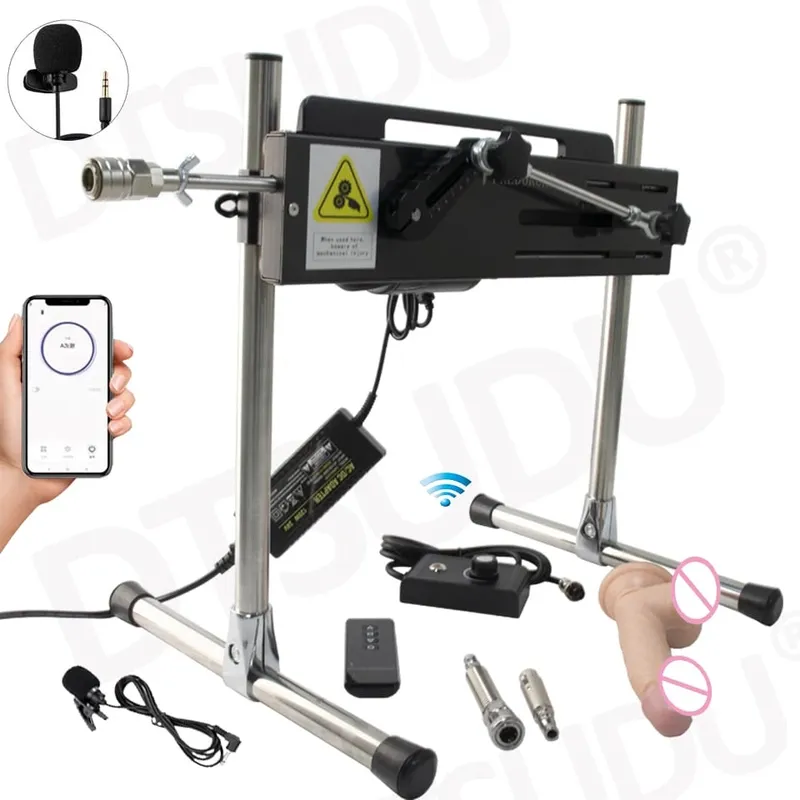 Dildo-120W Automatic Dildo Machine 3-15cm Super Silent Masturbation Dildo Sex Machine Adult Couple Sex Toy Female Male Sex Toy